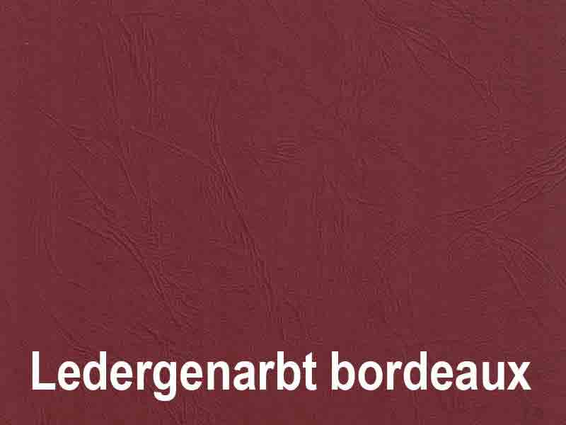 Ledergenarbt: bordeaux