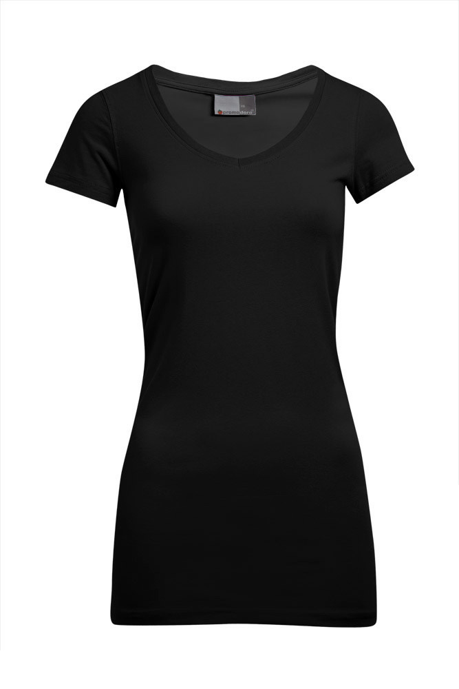 Women's Slim Fit V-Neck-T Long